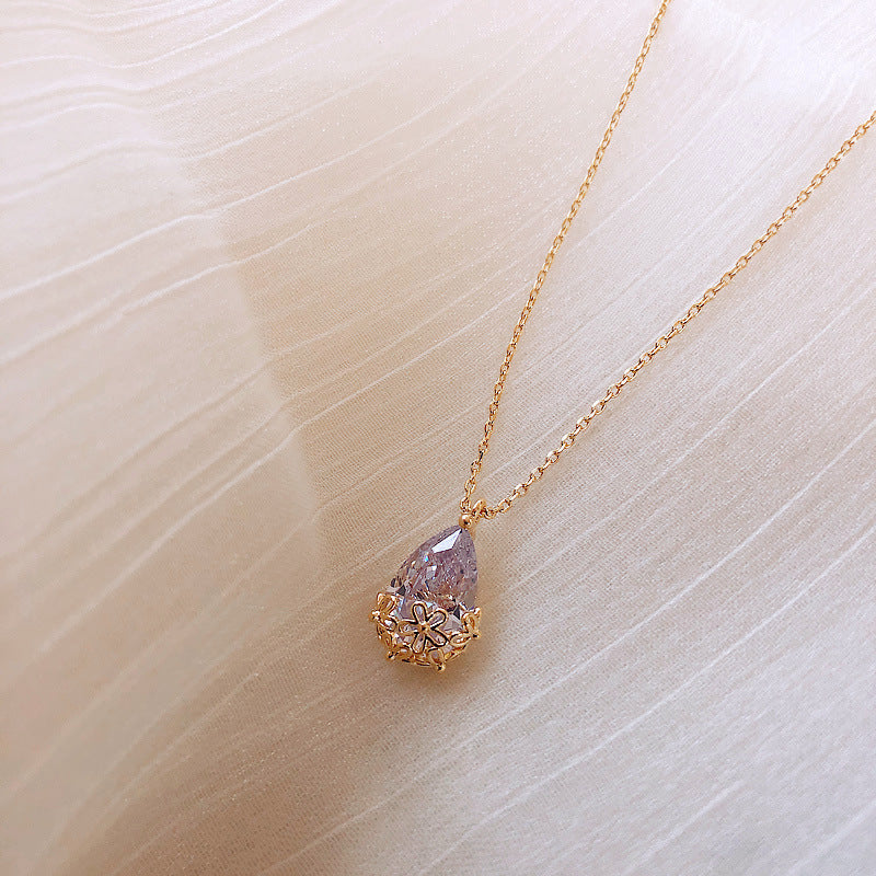 Crystal Water Drop Pendant Necklace - Everyday-Sales.com