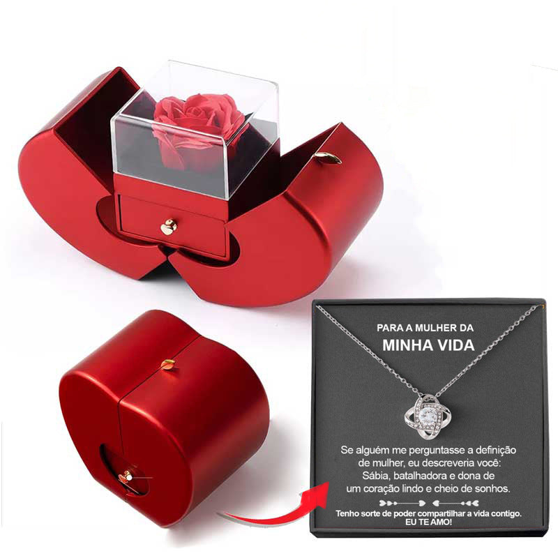 Eternal Rose Necklace Jewelry Box - Everyday-Sales.com