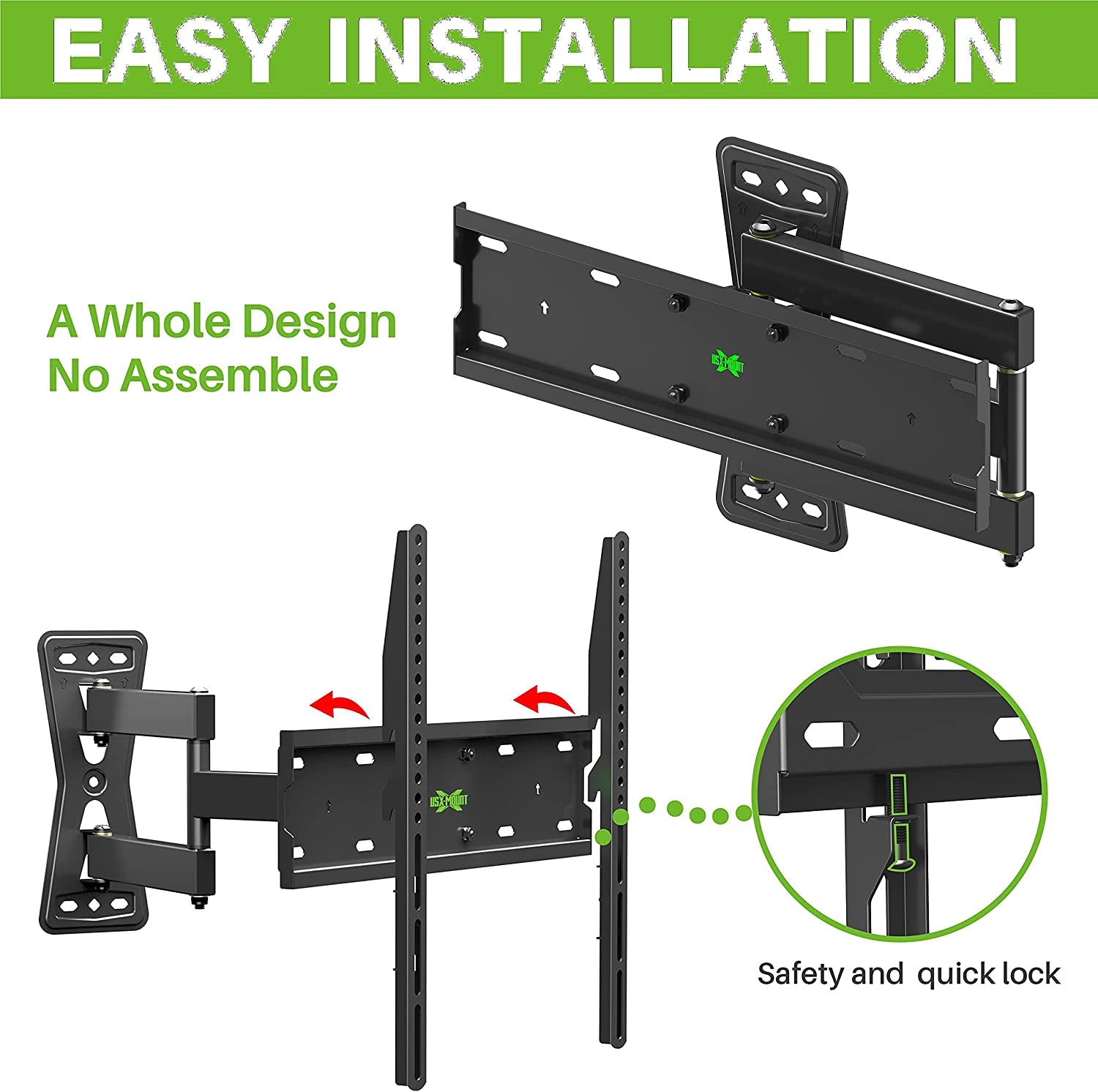 Full Motion TV Mount for Most 26-55 Inch - Everyday-Sales.com