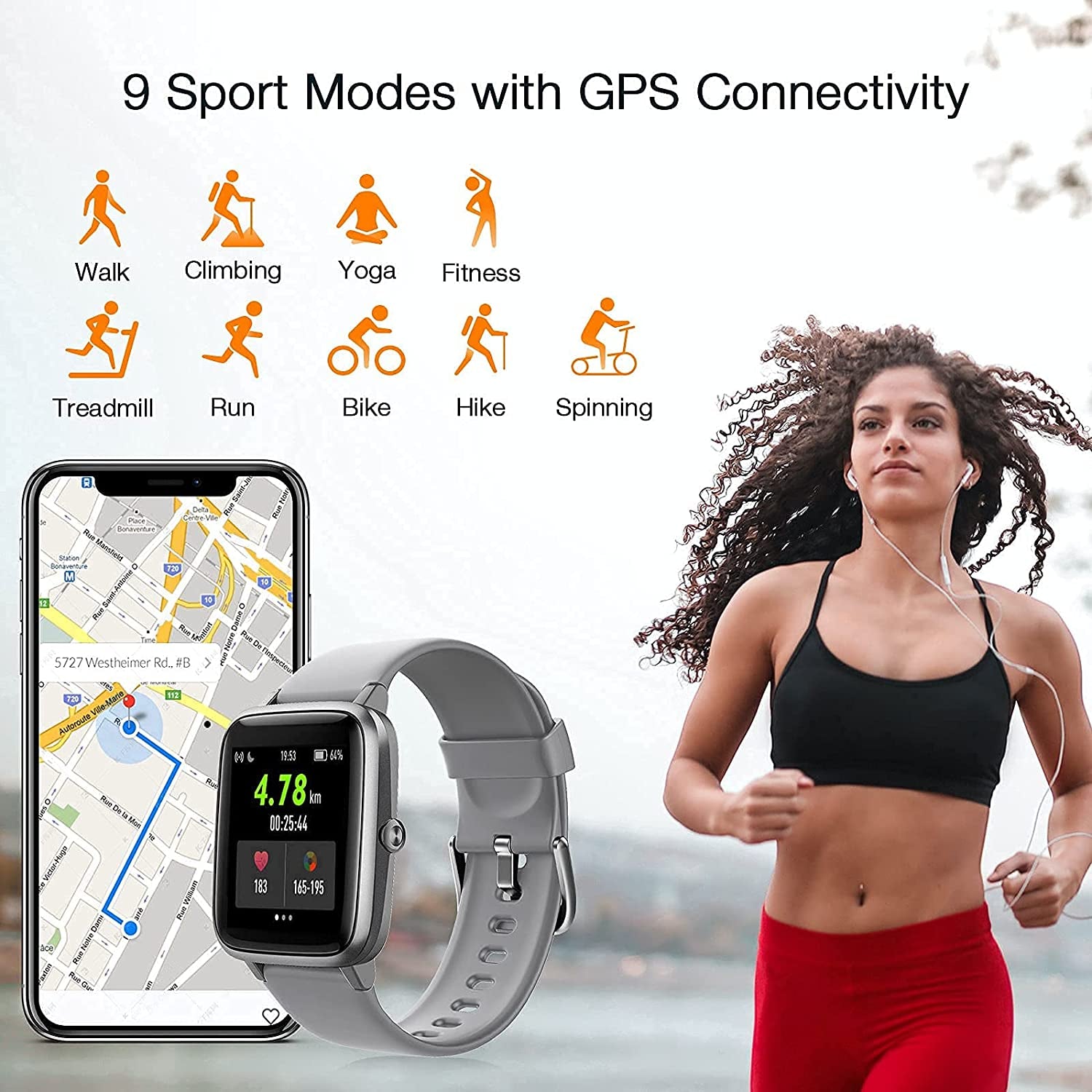 Smart Fitness Watch for iPhone and Android - Everyday-Sales.com