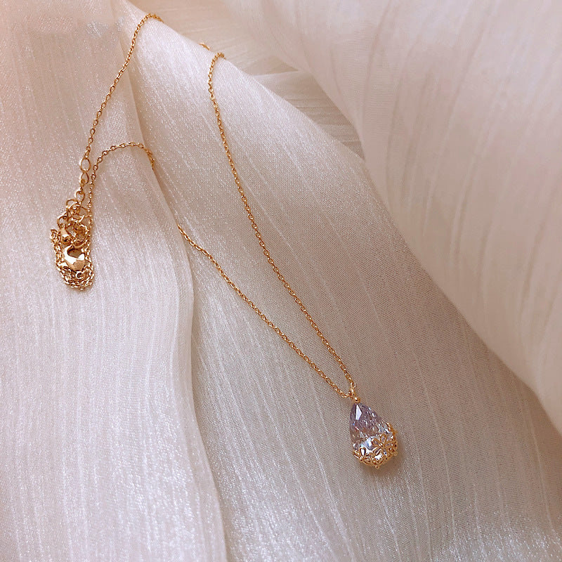 Crystal Water Drop Pendant Necklace - Everyday-Sales.com