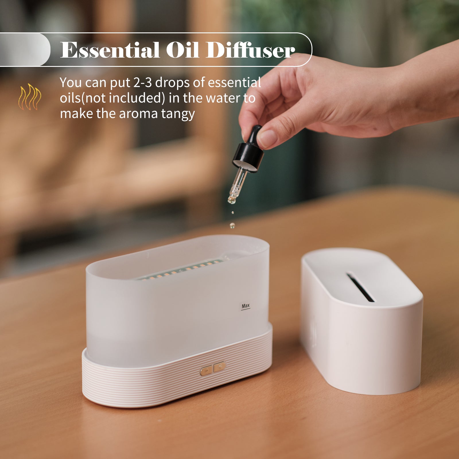 Humidifier Aroma Diffuser With Flame Light - Everyday-Sales.com