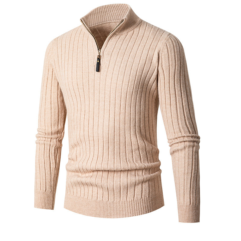 Men's Long-Sleeved Zip-Up Sweater - Everyday-Sales.com