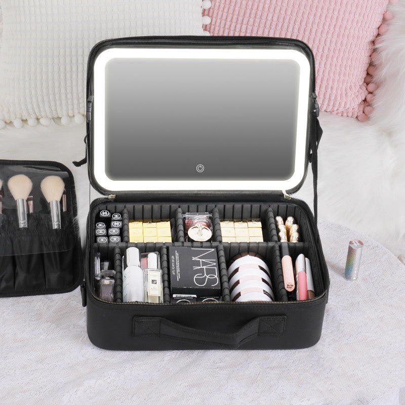 Smart LED Cosmetic Case With Mirror - Everyday-Sales.com