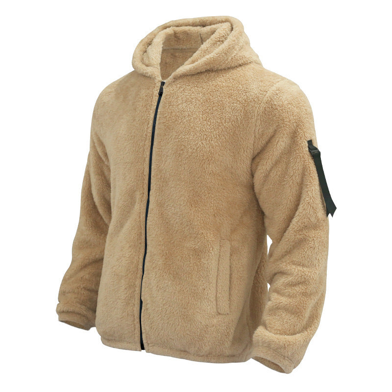 Men's Double-Sided Hooded Fleece Jacket - Everyday-Sales.com