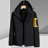 Three-in-one Removable Liner With Velvet Thickening Windproof Waterproof Jacket