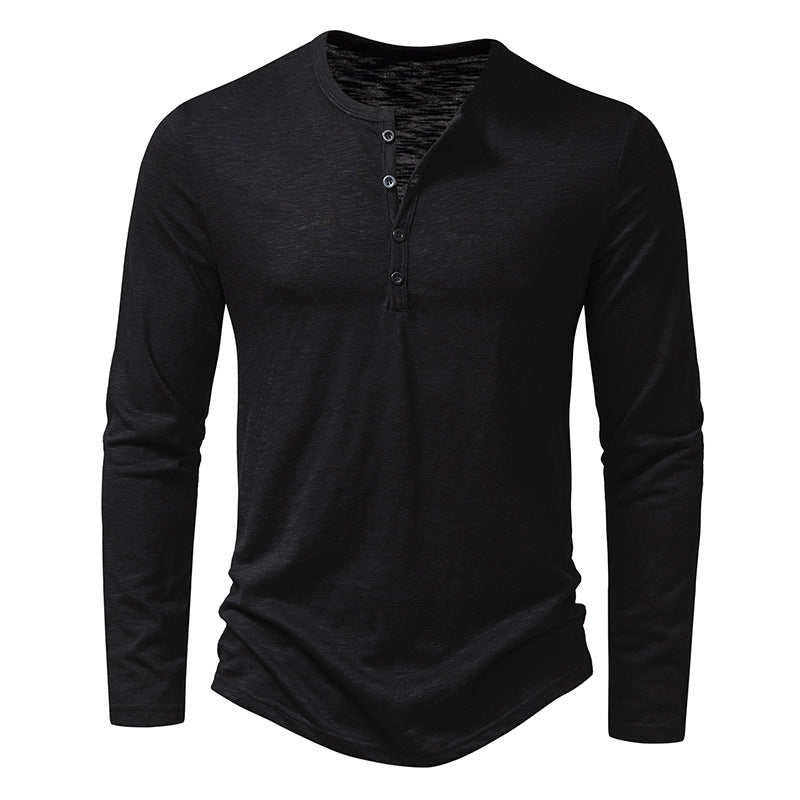 Mens Long Sleeve Button T-Shirt - Everyday-Sales.com
