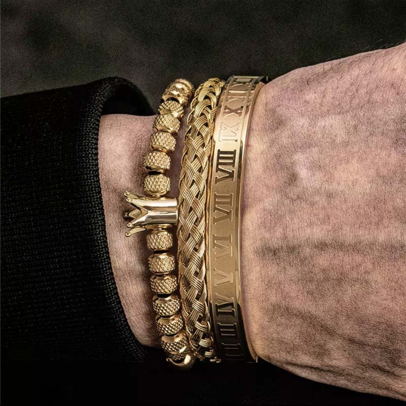 Luxury Roman Royal Crown Charm Bracelet - Everyday-Sales.com