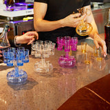 6-Shot Glass Dispenser Holder Wine Whisky Beer Dispenser Rack Bar Accessory Drinking Party Games Glass Dispenser