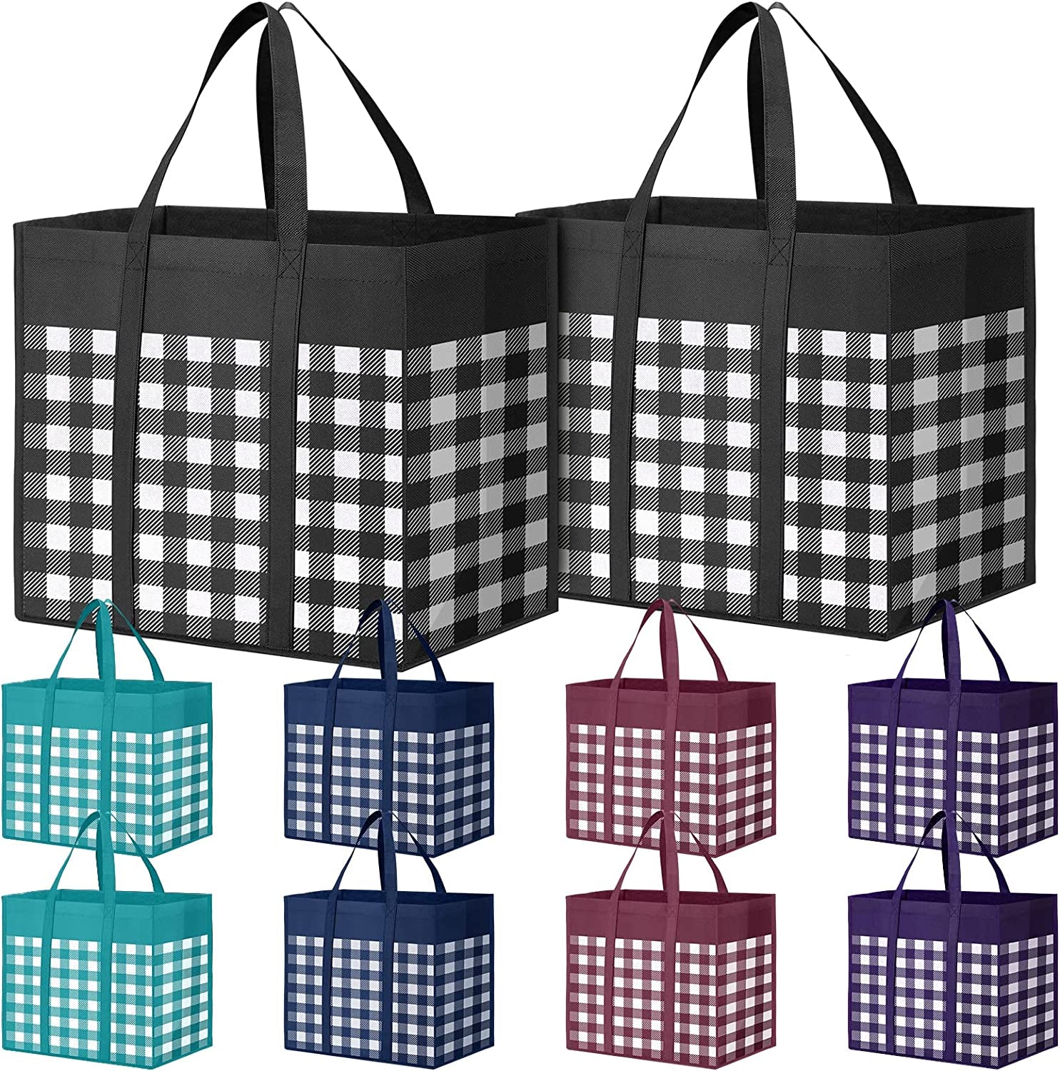10-Pack Large Reusable Grocery Bags - Everyday-Sales.com