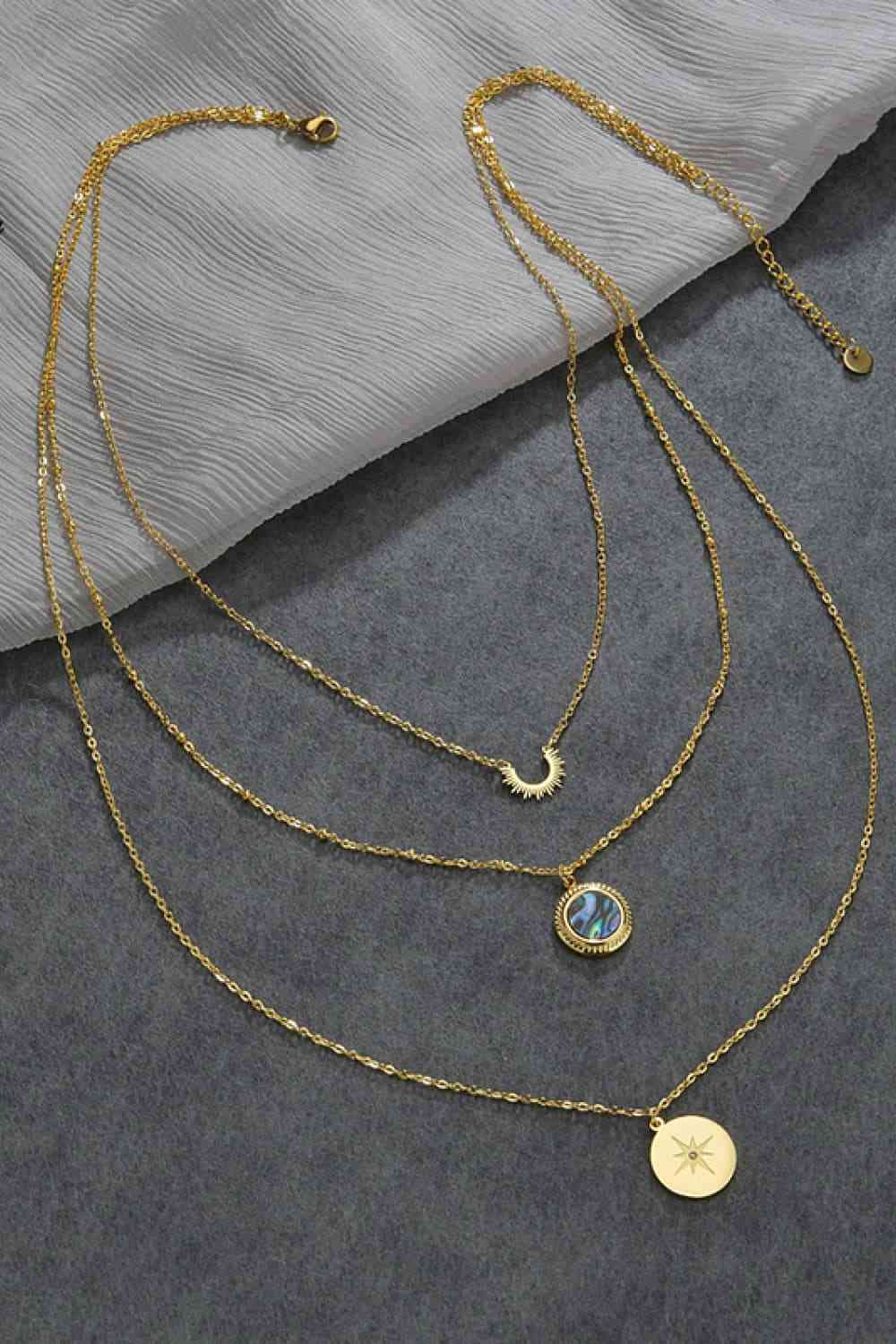 Triple-Layered Stainless Steel Necklace - Everyday-Sales.com