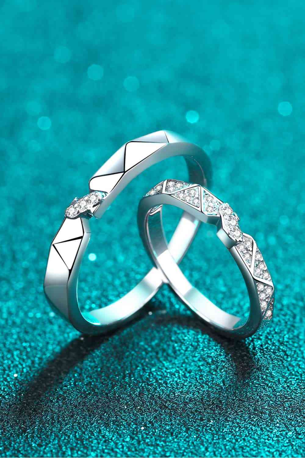 Moissanite Minimalist Rhodium-Plated Ring - Everyday-Sales.com