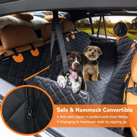 Dog Car Seat Cover for Pets 100% Waterproof Seat Cover Hammock 600D Heavy Duty Scratch Proof Nonslip Durable Soft Back Seat Covers for Cars Trucks and Suvs