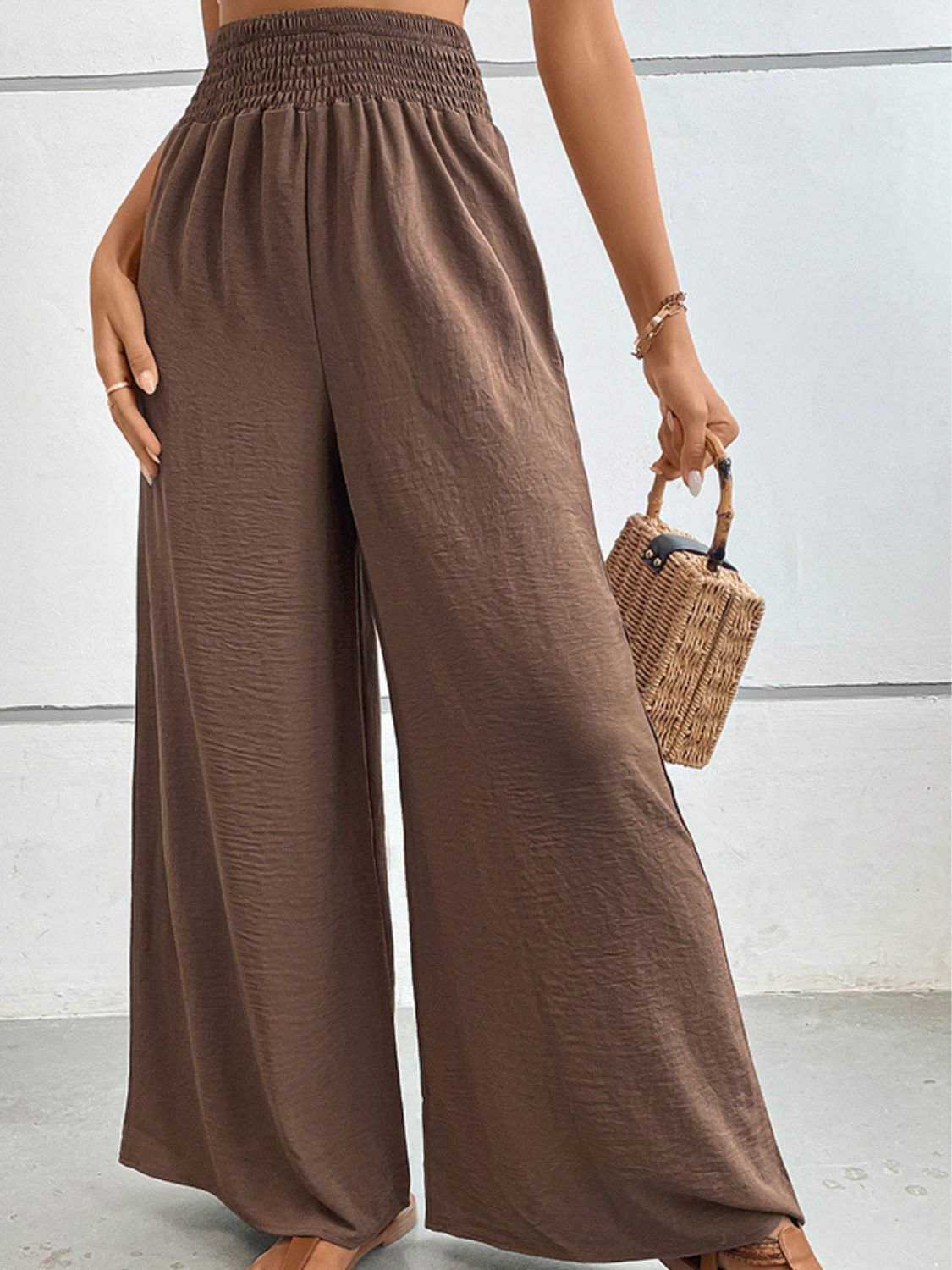 Wide Waistband Relax Fit Long Pants - Everyday-Sales.com