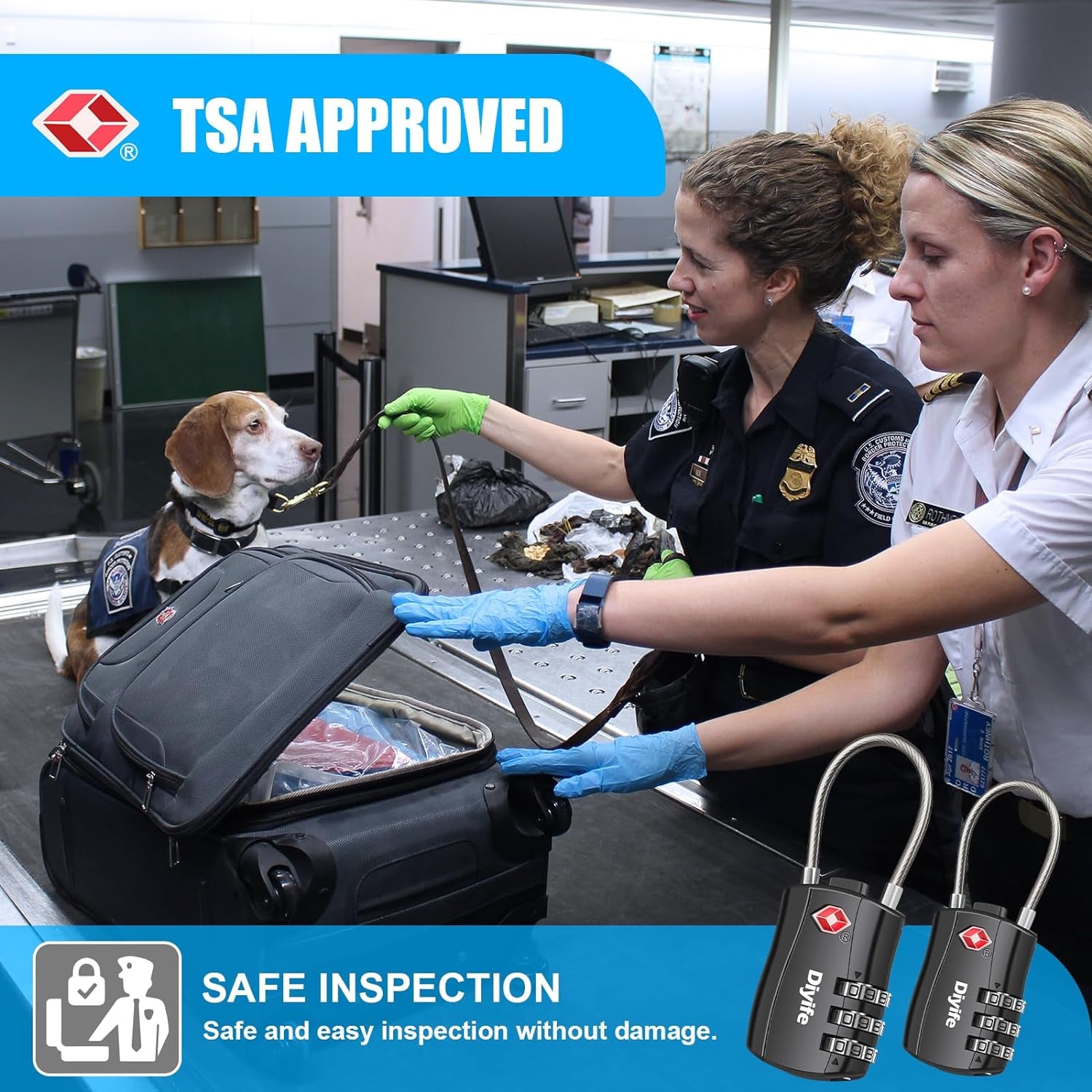 TSA Luggage Locks, [ Zinc Alloy Version][2 Pcs]  TSA Approved Luggage Lock 3-Digit Re-Settable Combination Lock, Code Lock for Travel Suitcase Luggage Bag Lockers (Black)