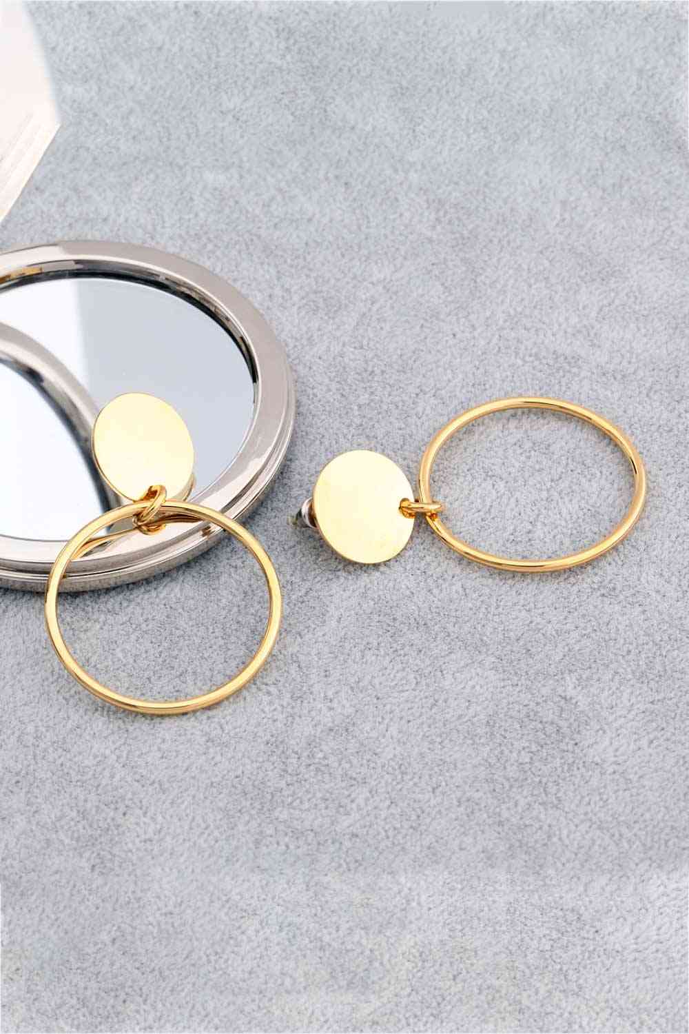 Gold-Plated Stainless Steel Drop Earrings - Everyday-Sales.com