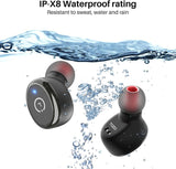 T10 Bluetooth 5.3 Wireless Earbuds with Wireless Charging Case IPX8 Waterproof Stereo Headphones in Ear Built in Mic Headset Premium Sound with Deep Bass for Sport Black (2022 Upgraded)