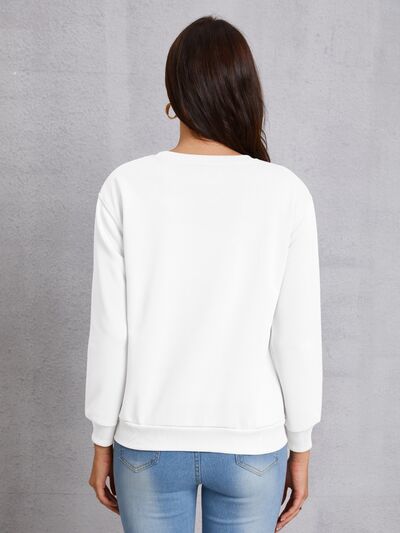 HOWDY Round Neck Dropped Shoulder Sweatshirt - Everyday-Sales.com
