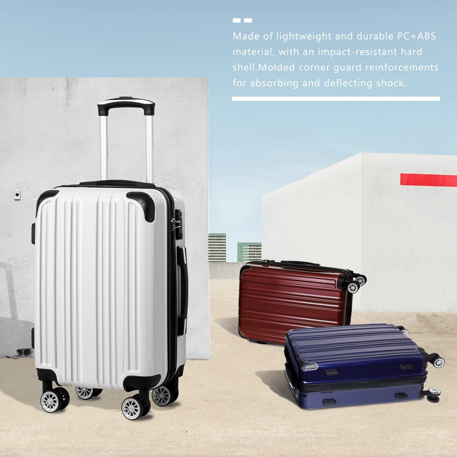 Expandable 3 Piece Luggage Set - Everyday-Sales.com