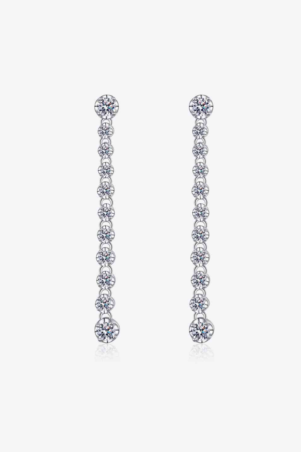 Adored 1.18 Carat Moissanite Long Earrings - Everyday-Sales.com