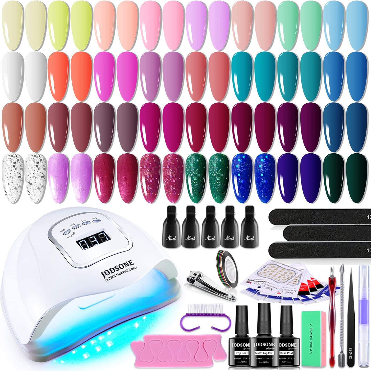 Gel Nail Polish Kit with UV Light 32 Colors - Everyday-Sales.com