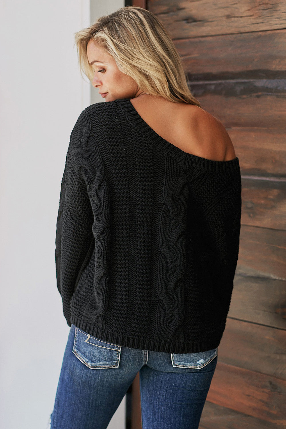 Cable Knit V-Neck Sweater - Everyday-Sales.com