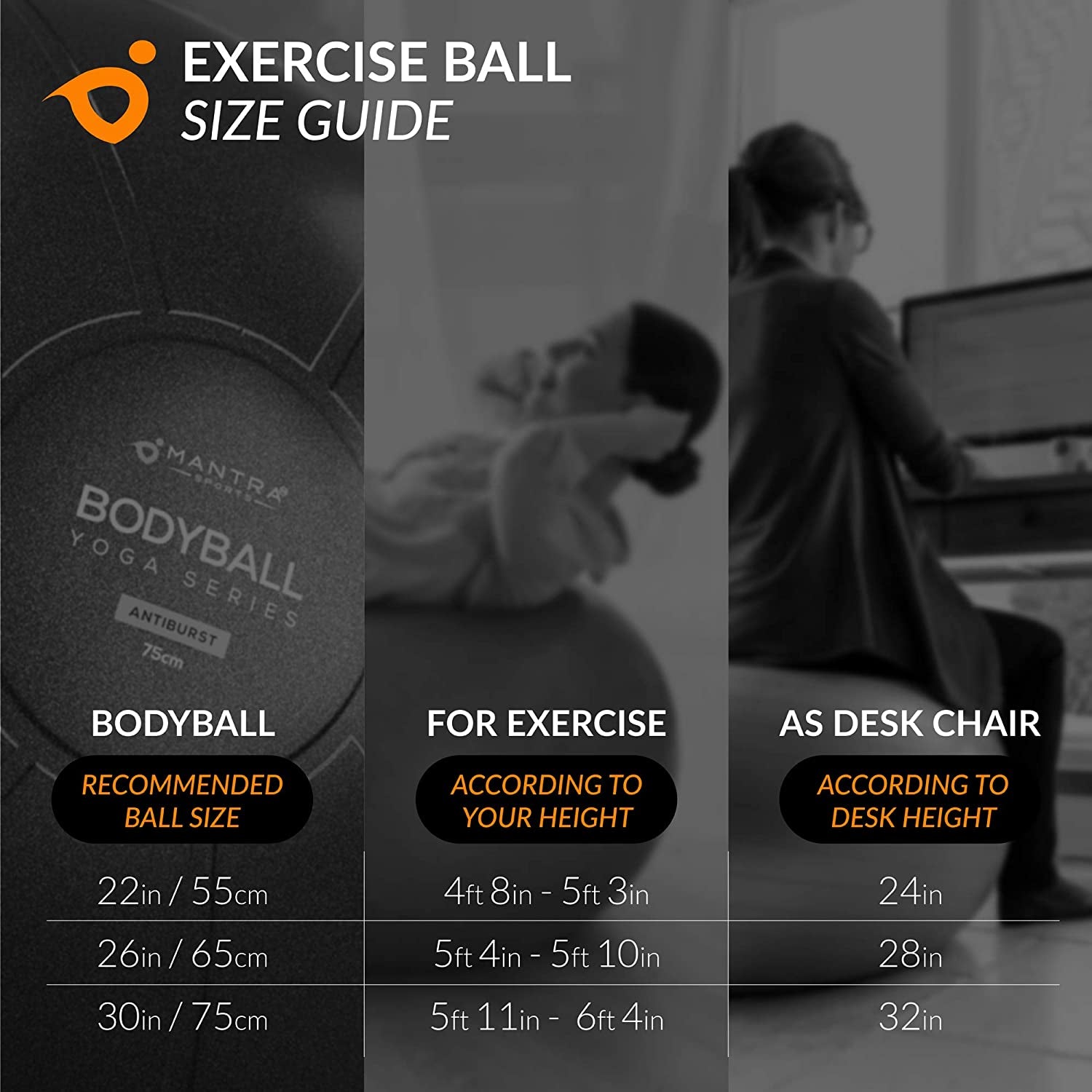 Exercise Ball Yoga Ball Chair for Fitness - Everyday-Sales.com