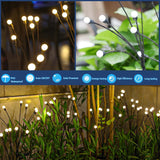 Solar Garden Lights - New Upgraded Solar Swaying Light, Sway by Wind, Solar Outdoor Lights, Yard Patio Pathway Decoration, High Flexibility Iron Wire & Heavy Bulb Base, Warm White(2 Pack)