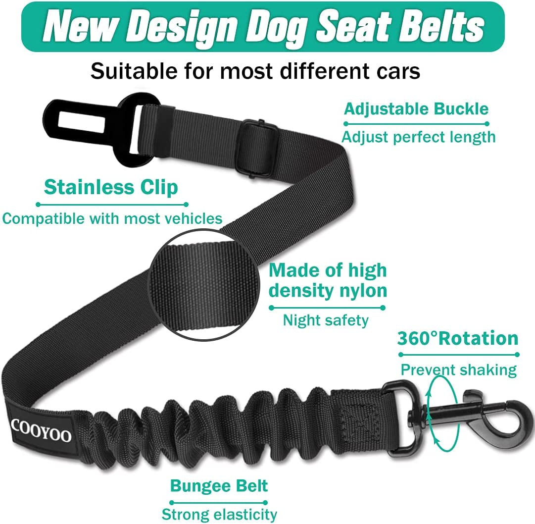 3 Piece Retractable Dog Car Seatbelts - Everyday-Sales.com