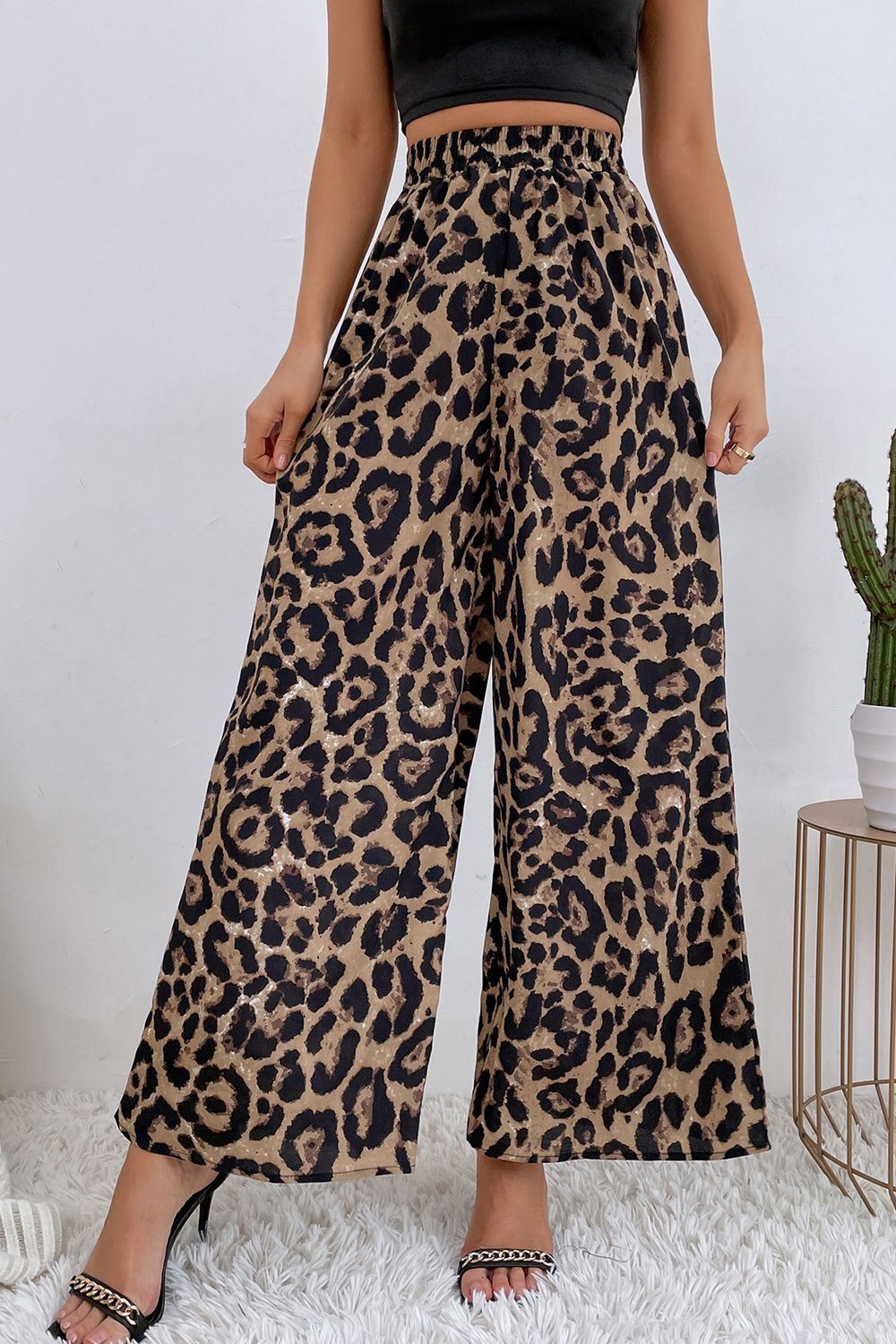 Printed Wide Leg Long Pants - Everyday-Sales.com