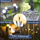 Solar Garden Lights - New Upgraded Solar Swaying Light, Sway by Wind, Solar Outdoor Lights, Yard Patio Pathway Decoration, High Flexibility Iron Wire & Heavy Bulb Base, Warm White(2 Pack)
