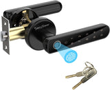 [Newest Upgrade] Fingerprint Door Lock, Keyless Entry Door Lock, Smart Door Lock with Passcode, Smart APP, Fingerprint, and Keys, Door Lock Fingerprint for Bedroom, Apartment, Office, Silver