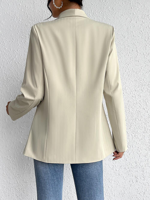 Open Front Long Sleeve Blazer - Everyday-Sales.com