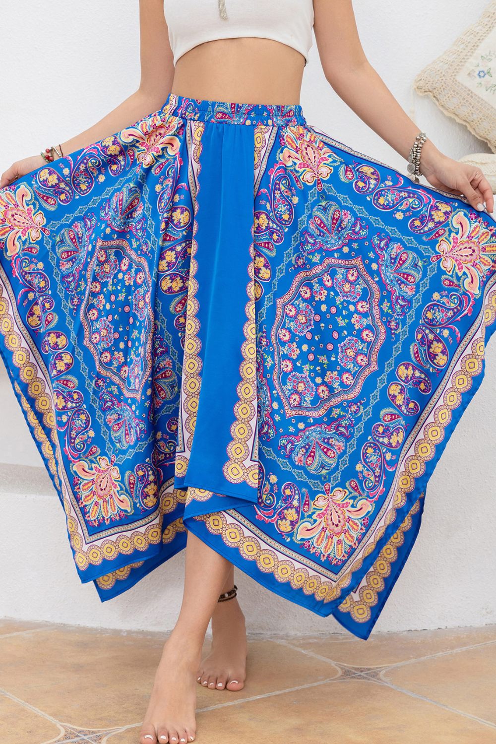 Printed Bohemian Style Midi Skirt - Everyday-Sales.com