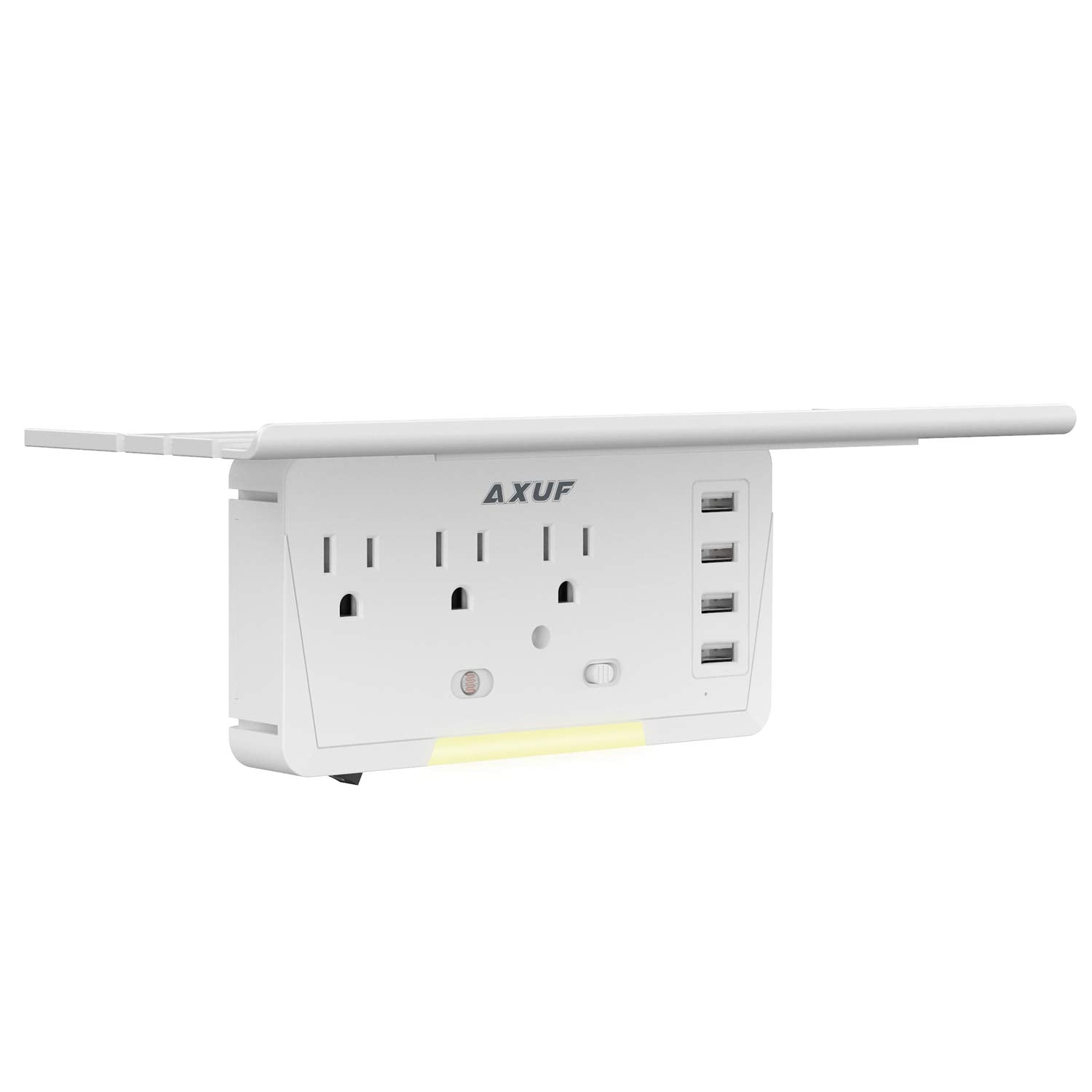 Wall Outlet Shelf Surge Protector 4 USB Ports - Everyday-Sales.com