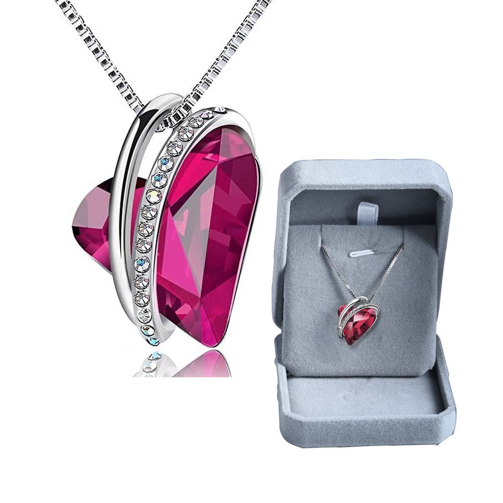 Birthstone Love Heart Necklace - Everyday-Sales.com