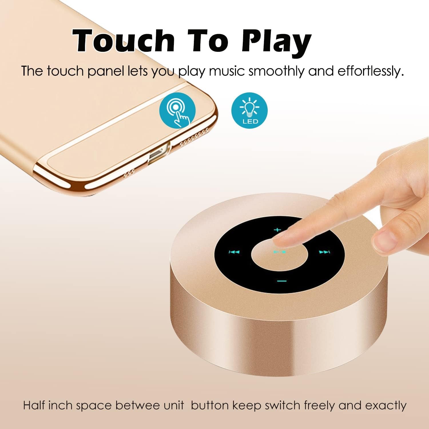 Smart LED Touch Play Bluetooth Speaker with HD Sound - Everyday-Sales.com