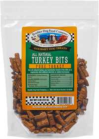 Turkey Bits: Pure Turkey Dog Treats - All Natural Treats for Dogs. Vet Approved, Limited Ingredients, Grain Free, Healthy & Nutritious Treats for Dogs (Turkey, 8Oz)