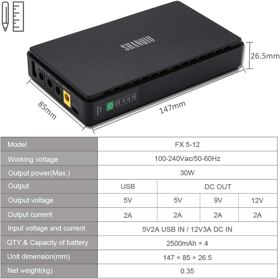 Mini UPS Battery Backup for Router - Everyday-Sales.com