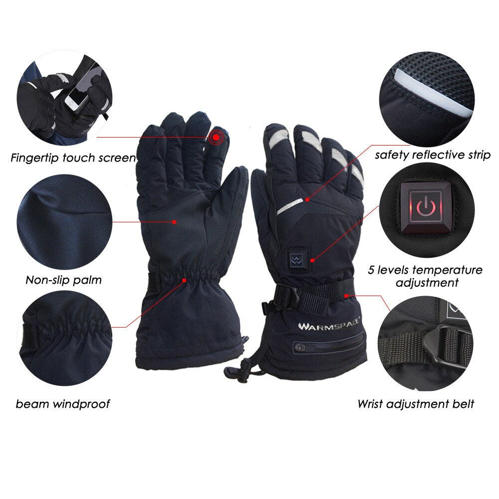 Waterproof Heated Touch Screen Gloves - Everyday-Sales.com